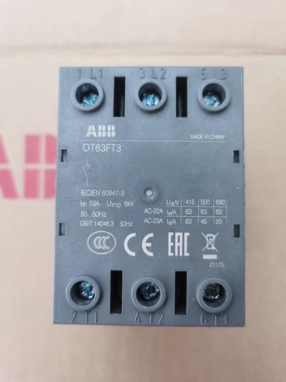 1PCS ABB Disconnect Switch OT63FT3