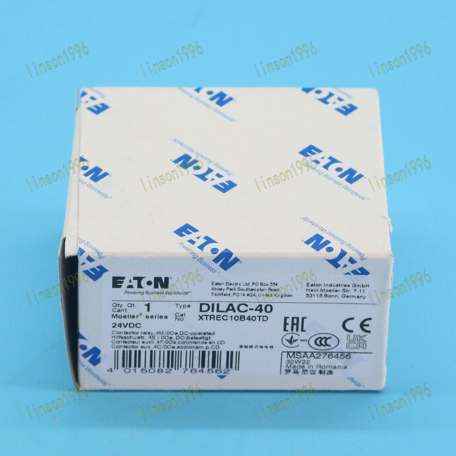 1 piece DILAC-40 Eaton Molleer relay - EATON MOLLEER