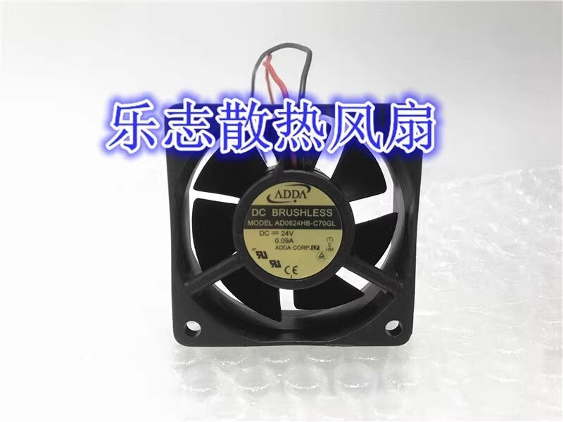 ADDA AD0624HB-C70GL 6020 DC24V 0.09A 6CM 2-Wire Silent Cooling Fan