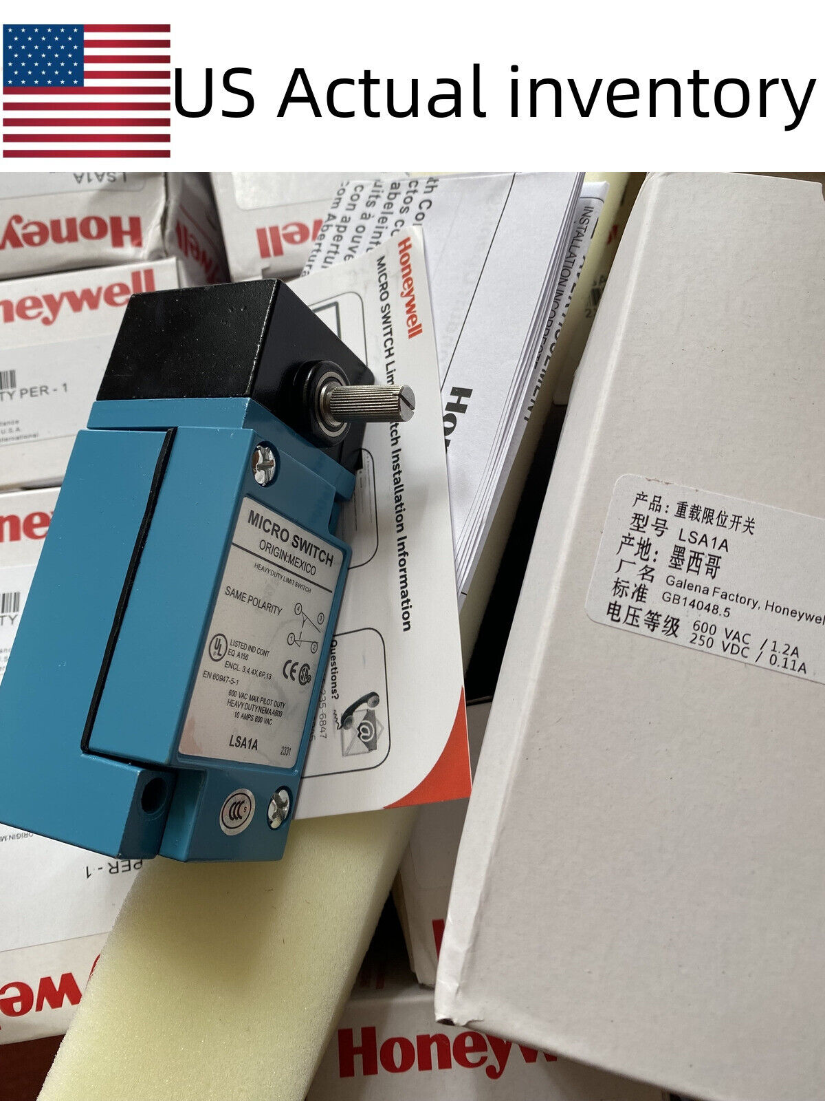 new  In Box Honeywell Micro Switch LSA1A Heavy Duty Limit Switch