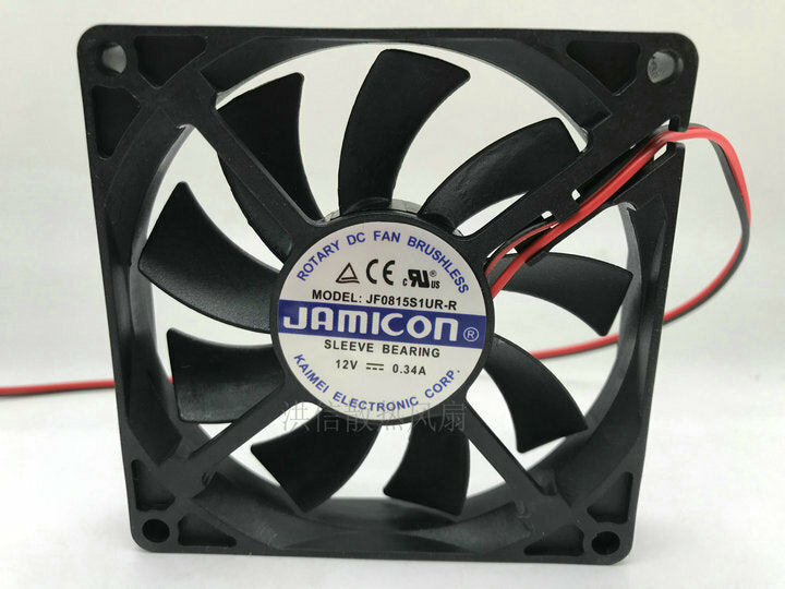 used JAMICON JF0815S1UR-R 8015 DC12V 0.34A 8CM UPS cooling fan