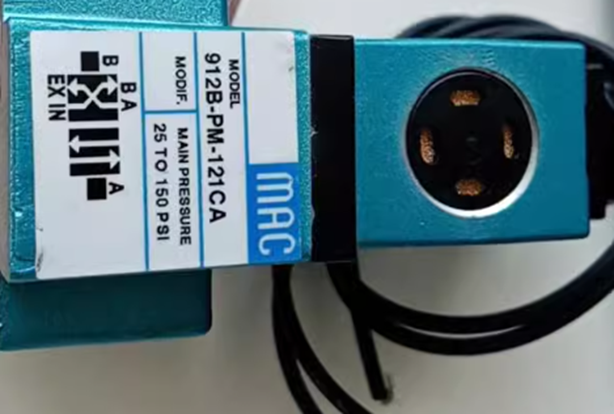 MAC 912B-PM-121CA Solenoid Valve with PME Pilot Coils - MAC