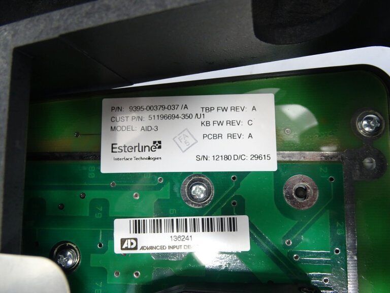 Esterline AID-3 Industrial Keyboard - 136654, NEW - ESTERLINE TECHNOLOGIES