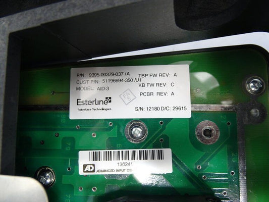 Esterline AID-3 Industrial Keyboard - 136654, NEW - ESTERLINE TECHNOLOGIES