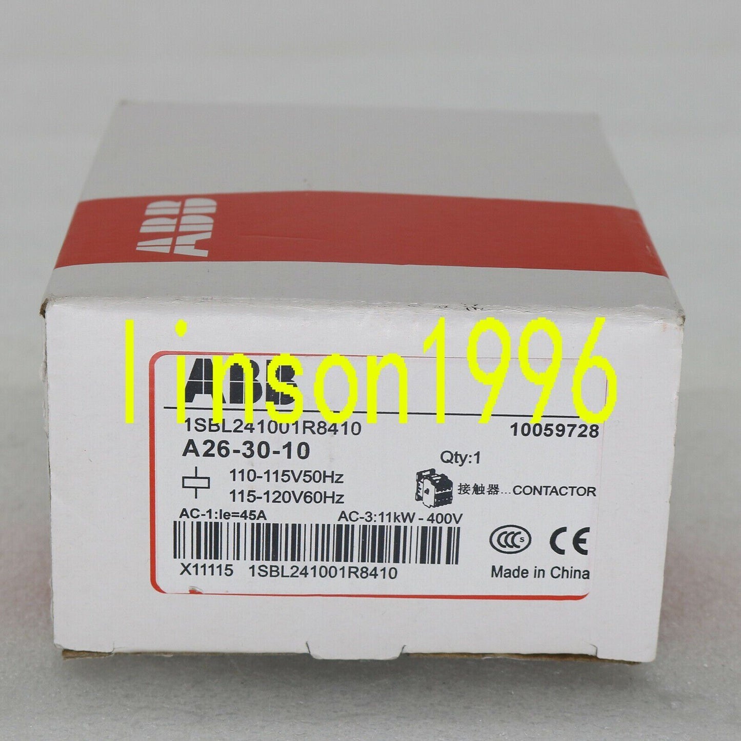 ABB Three-Pole AC Contactors A26-30-10 AC110V - ABB