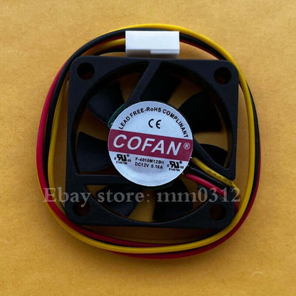 used COFAN Fan F-4010M12BII DC 12V 0.16A 4010 4CM axial cooling fan 3 wire