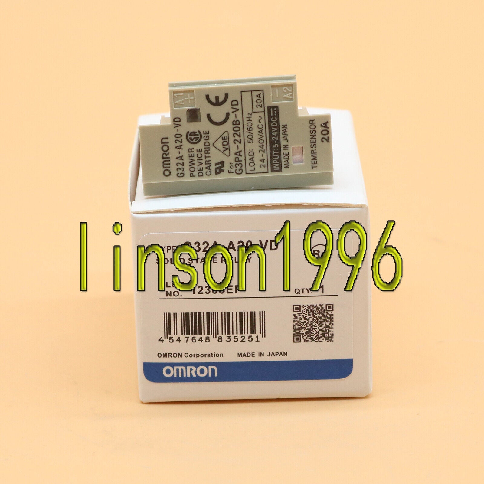 Omron G32A-A20-VD Solid State Relay FAST SHIP - OMRON