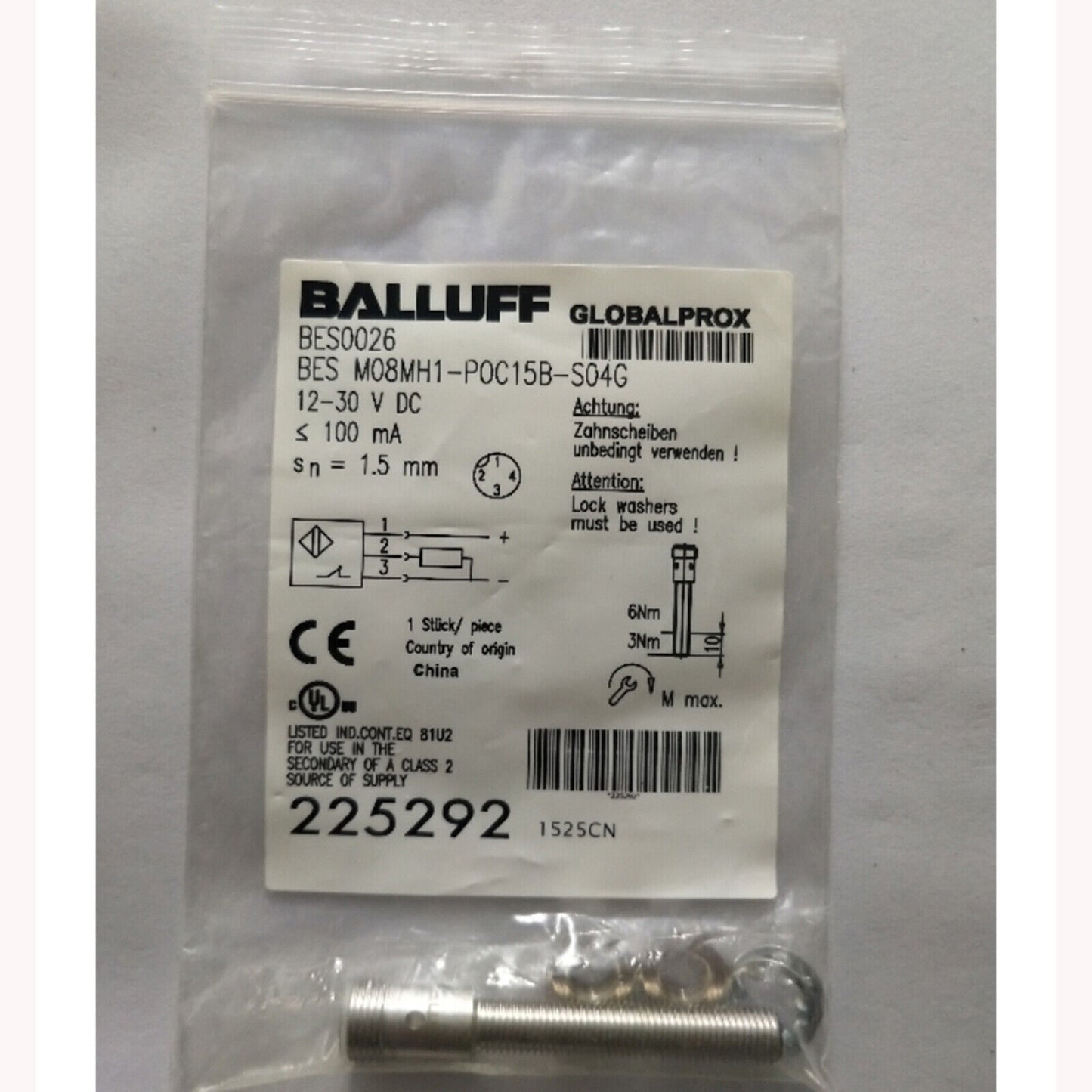 1PC Proximity Sensor BES M08MH1-POC15B-S04G - BALLOFF