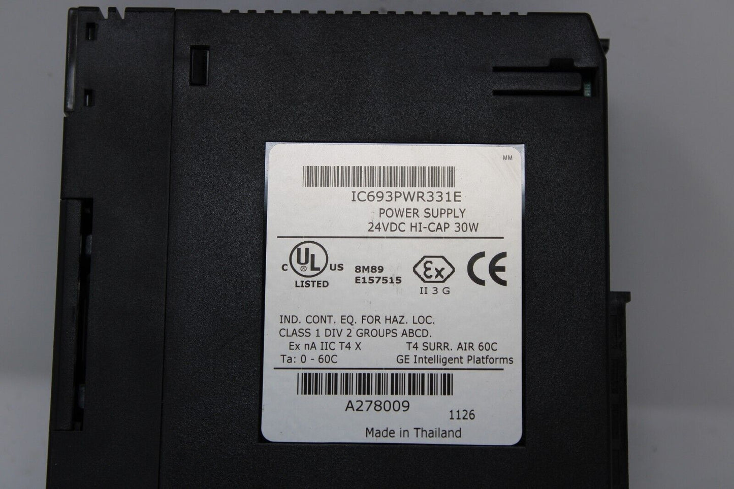 used GE Fanuc IC693PWR331E Power Supply Module *Missing Battery Cover - GE