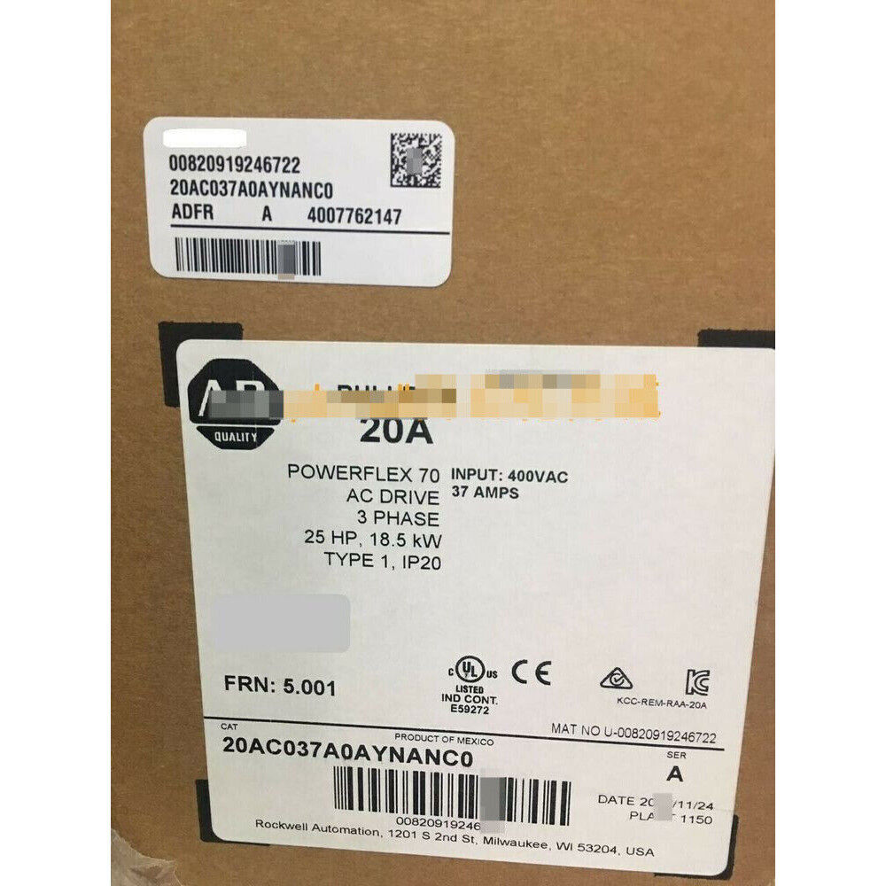 20AC037A0AYNANC0 AB PowerFlex 70 AC Drive 20A Brand New in Box!Spot Goods Zy AB