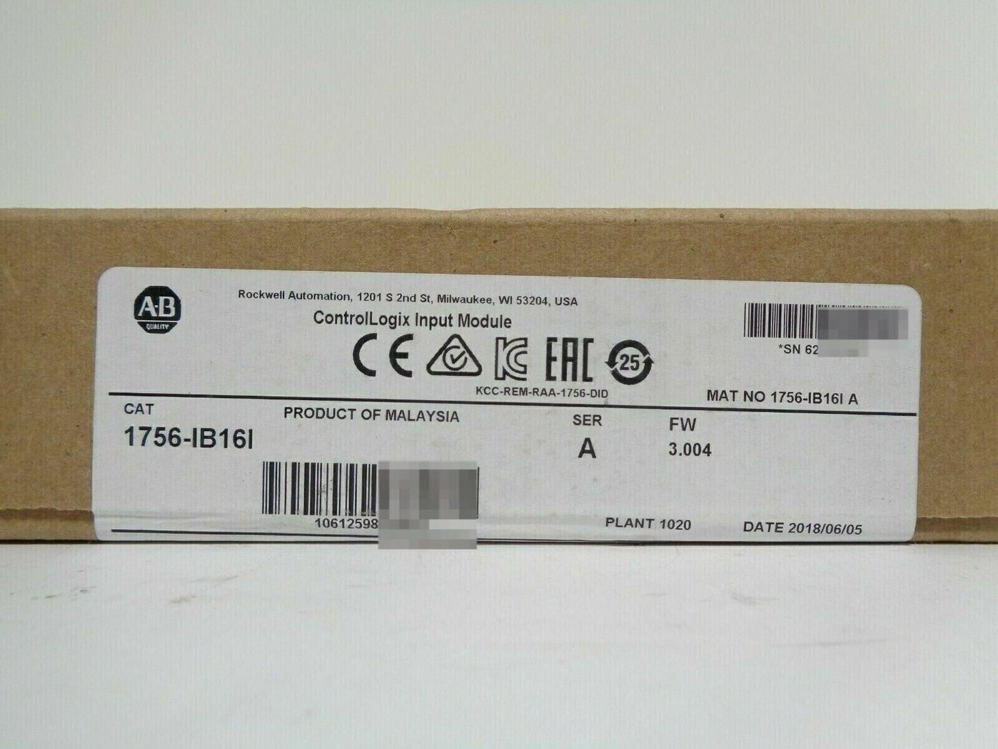 Allen Bradley 1756-IB16I ControlLogix 16-Point Module - ALLEN BRADLEY