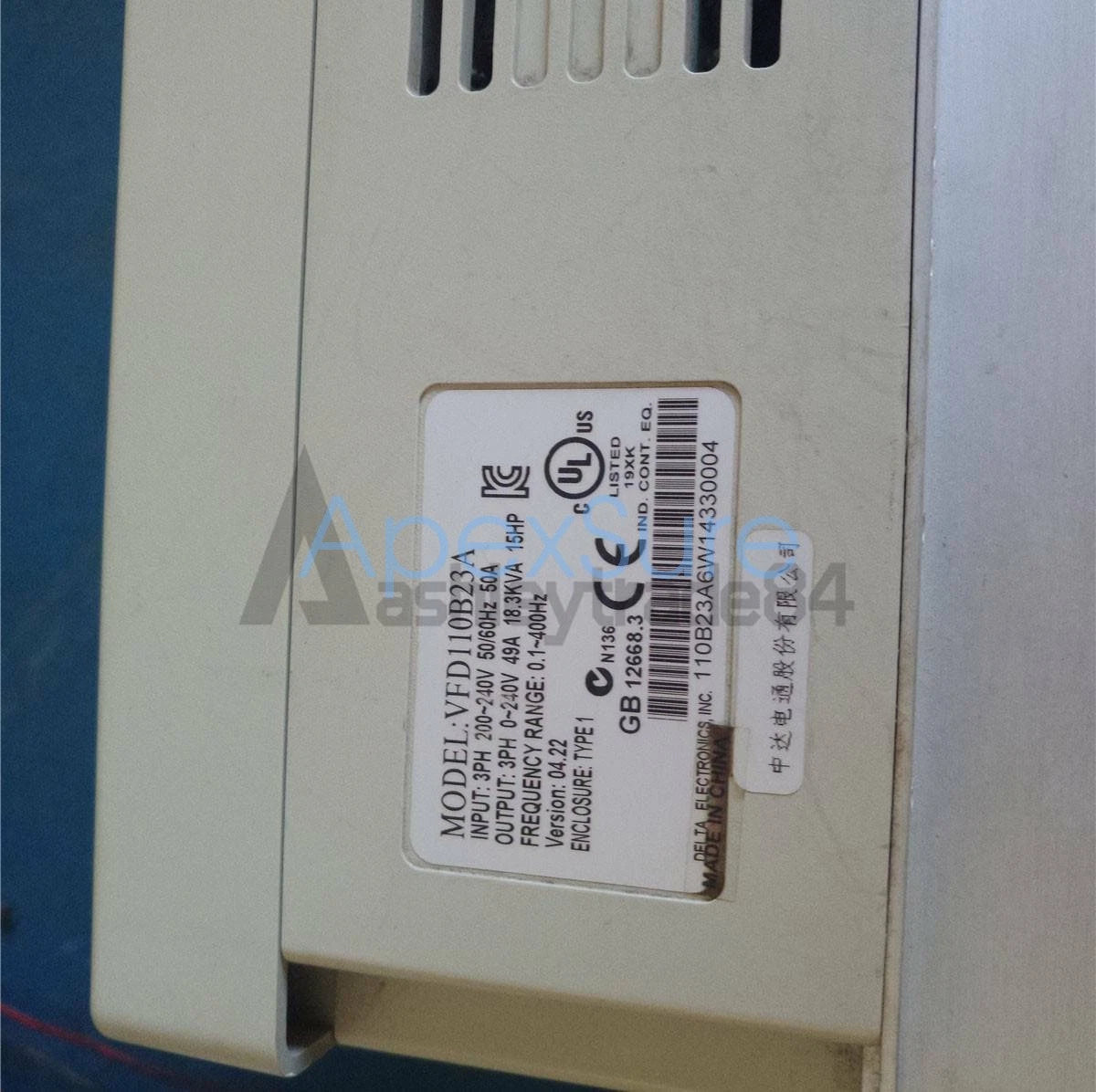 1Pcs Delta VFD-B Series Inverter VFD110B23A 11KW 220V