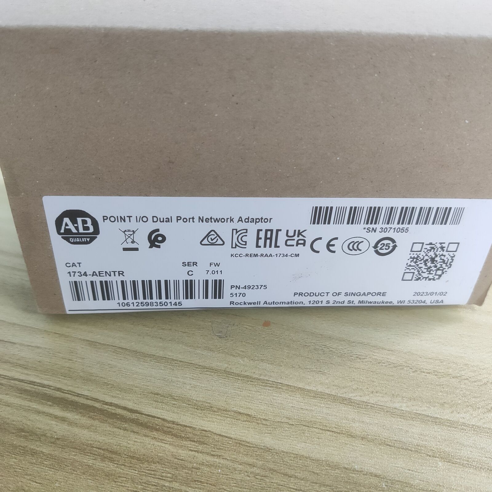 Allen-Bradley 1734AENTR Dual-Port Adaptor for industrial SERC points - ALLEN-BRADLEY