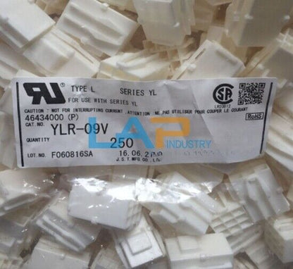 250pcs JST Connector YLR-09V 9-Pin Rubber Shell with 4.5mm Spacing - JST