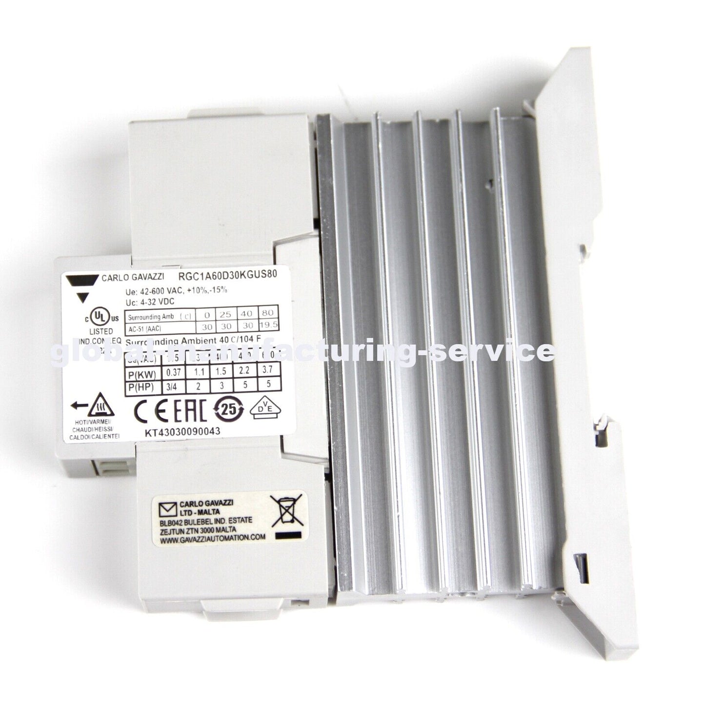 CARLO GAVAZZI Solid State Relay RGC1A60D30KGUS80 - CARLO GAVAZZI