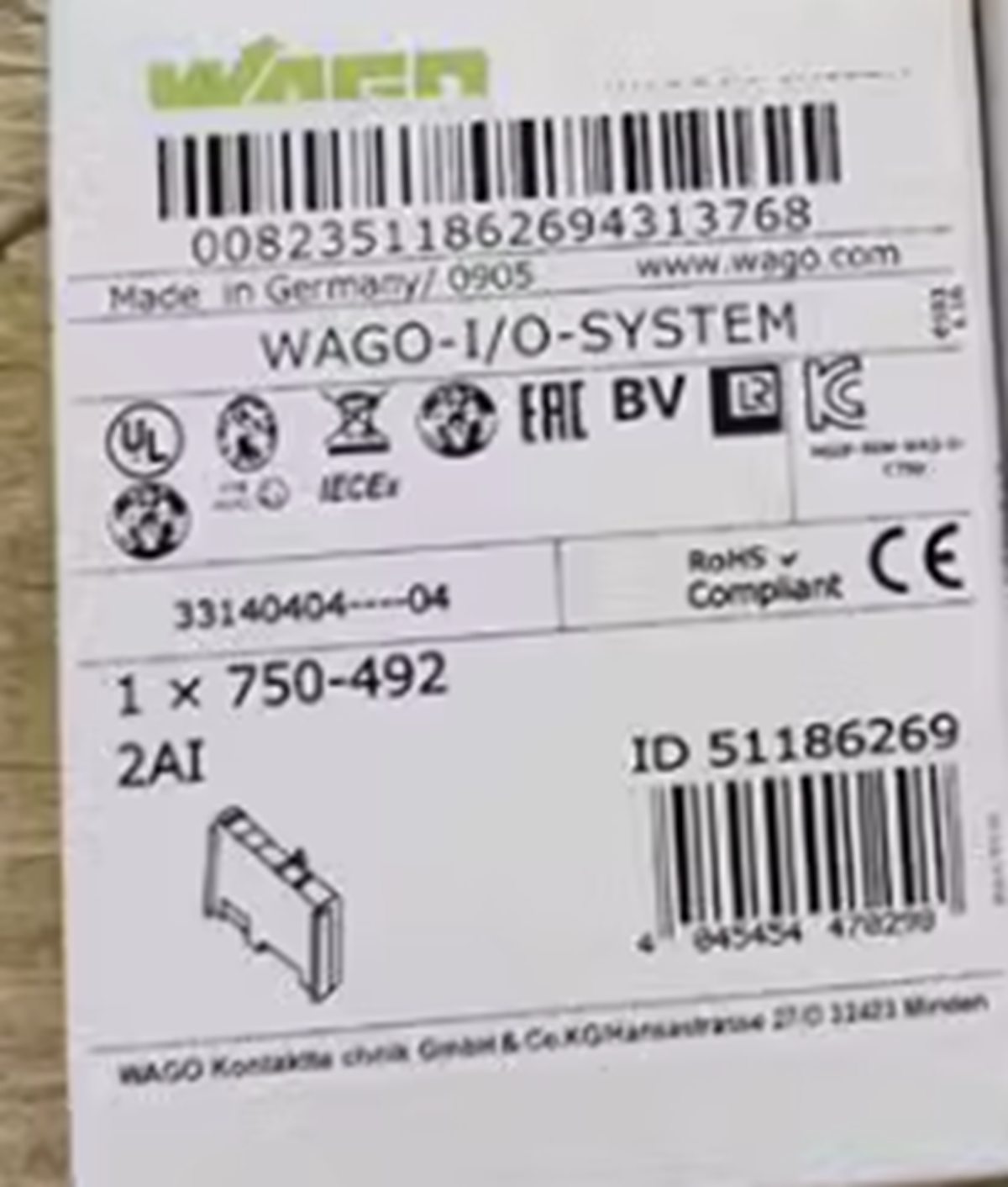 new  WAGO 750-492 module WAGO