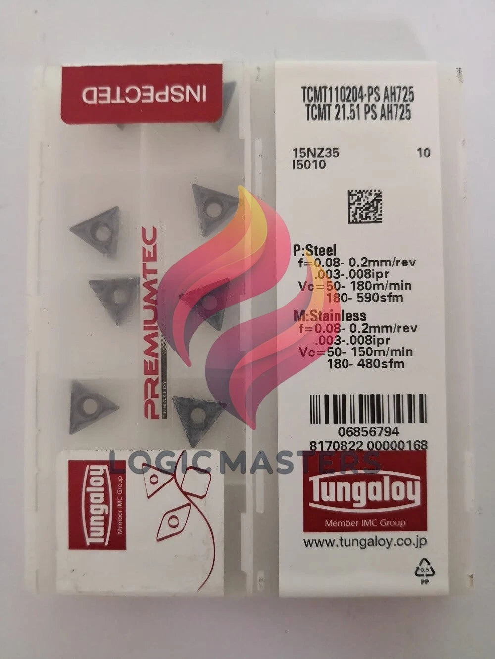 Tungaloy TCMT110204-PS AH725 TCMT21.51-PS Carbide Insert Turning Blade 10PCS/Box