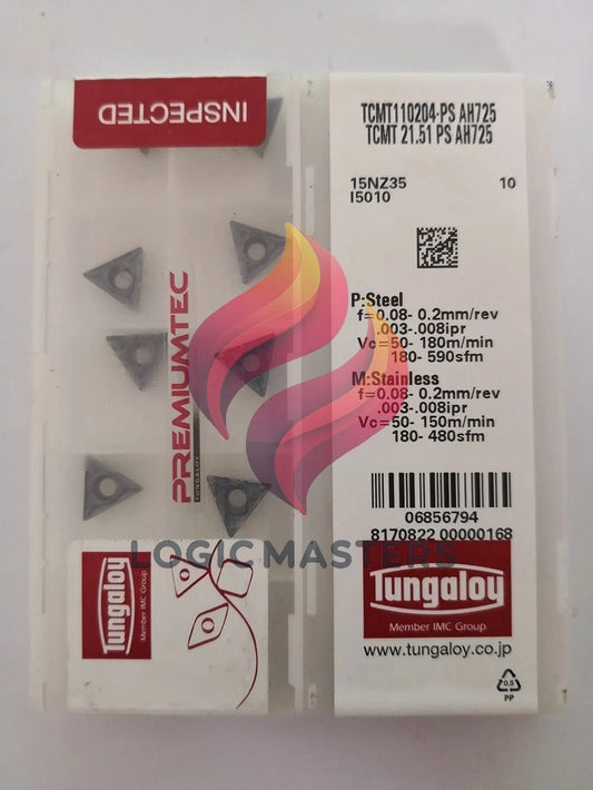 Tungaloy TCMT110204-PS AH725 TCMT21.51-PS Carbide Insert Turning Blade 10PCS/Box