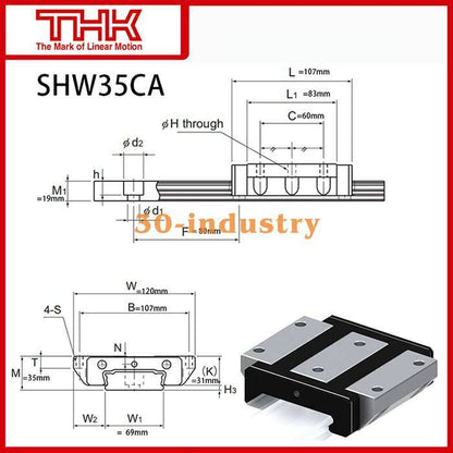 1Pcs New linear guide slider SHW35CA 35*120*107（mm） - KOEED