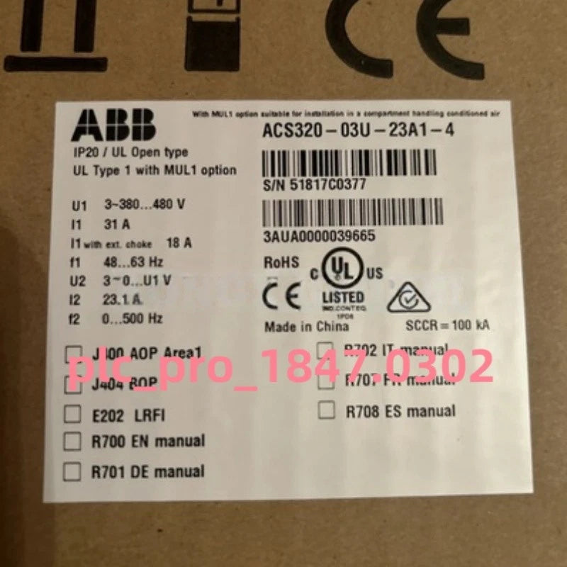 1PCS ABB ACS320-03U-23A1-4 Frequency Converter Fast delivery #d