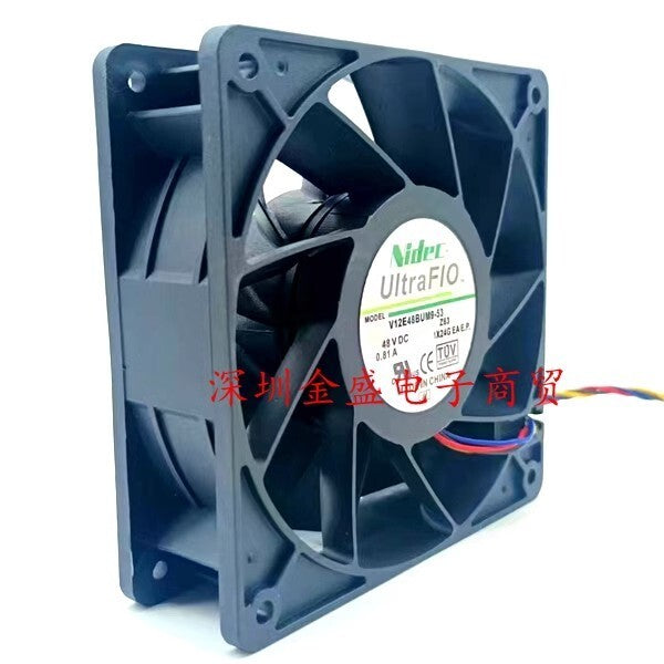 NIDEC V12E48BUM9-53 DC48V 0.81A 12CM 4-Wire High Airflow Axial Cooling Fan