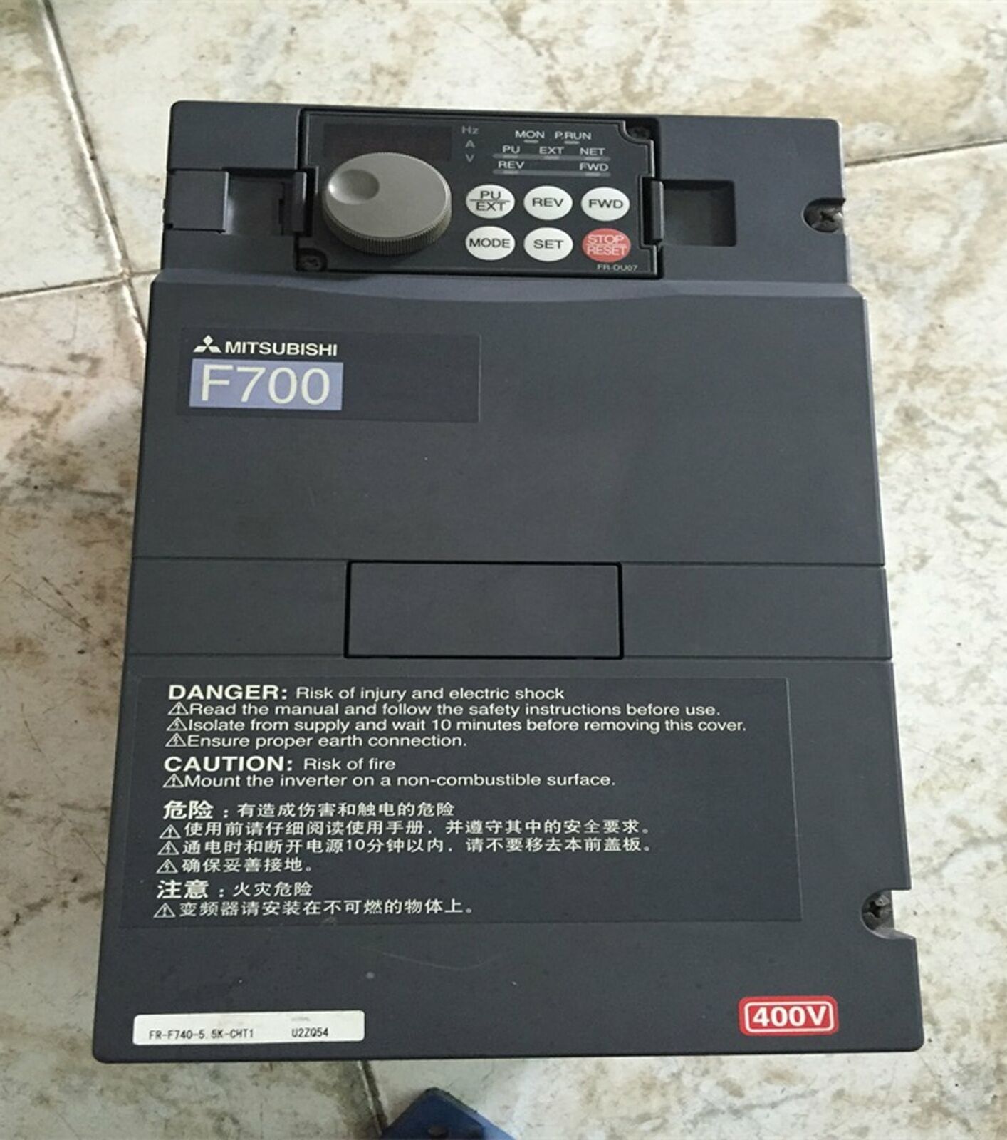 Used Mitsubishi Inverter FR-F740-5.5K-CHT1 - MITSUBISHI