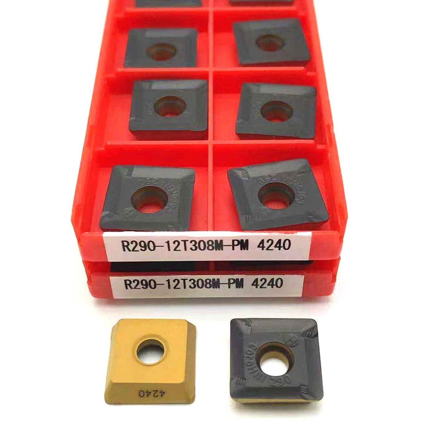 10-Piece SANDVIK R290-12T308M-PM4240 Carbide Inserts for CNC Machining Tools - SANDVIK