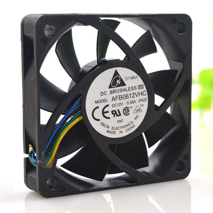 Delta AFB0612VHC 6015 DC12V 0.36A 6CM 3-Wire Cooling Fan