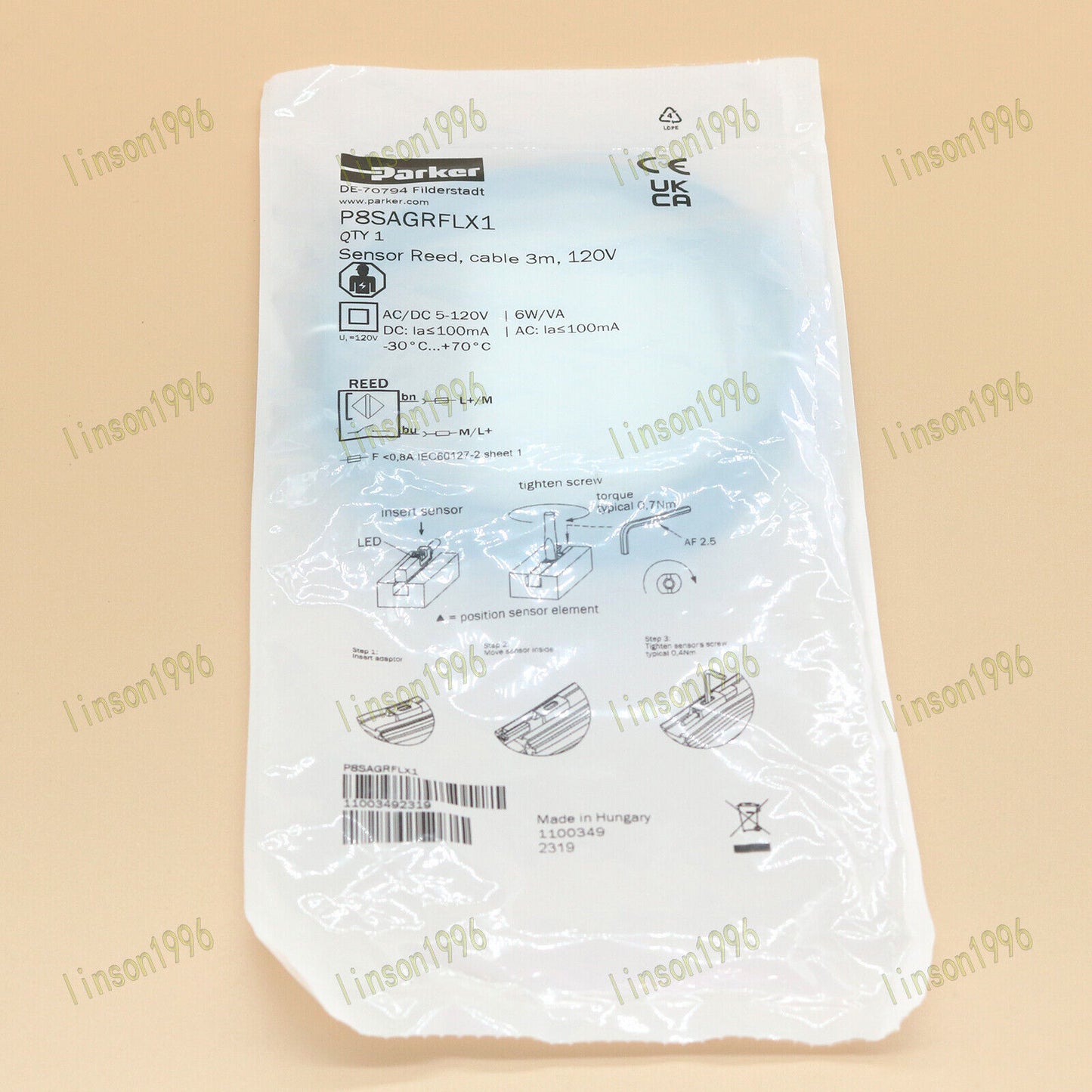 Parker P8SAGRFLX1 sensor - PARKER