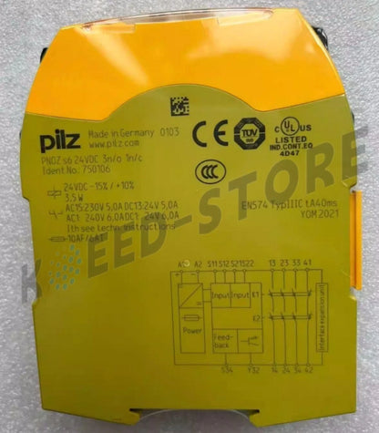 750106 1 Pcs Pro Sealed PILZ 750106 PNOZ s6 Safety Relay 24VDC