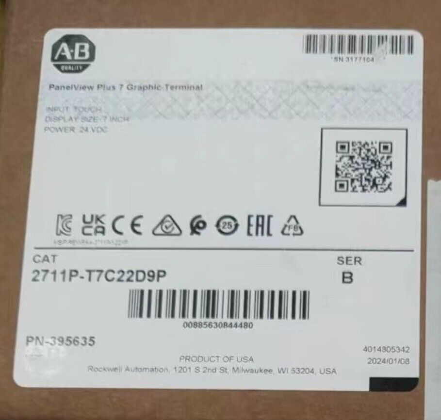 Allen-Bradley 2711P-T7C22D9P PanelView Plus 7 Graphic Terminal - ALLEN-BRADLEY