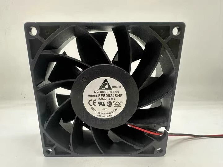 DELTA FFB0924SHE 9238 DC24V 0.60A 9CM 2-Wire Inverter Cooling Fan