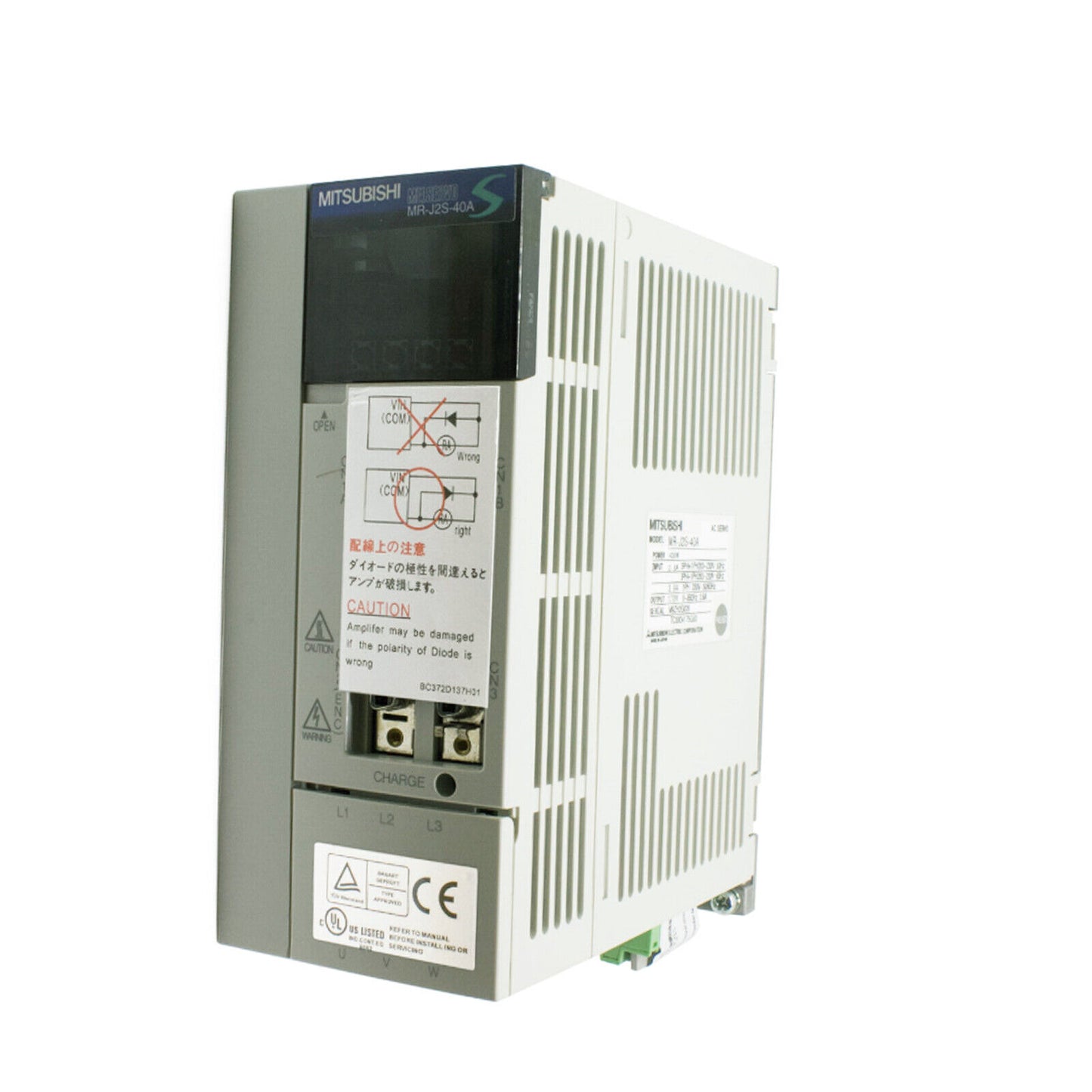 MITSUBISHI MR-J2S-40A AC Servo Amplifier Drive | High Performance AC Servo Amplifier | MITSUBISHI MR-J2S-40A Amplifier | MITSUBISHI MR-J2S-40A AC Servo Amplifier - MITSUBISHI