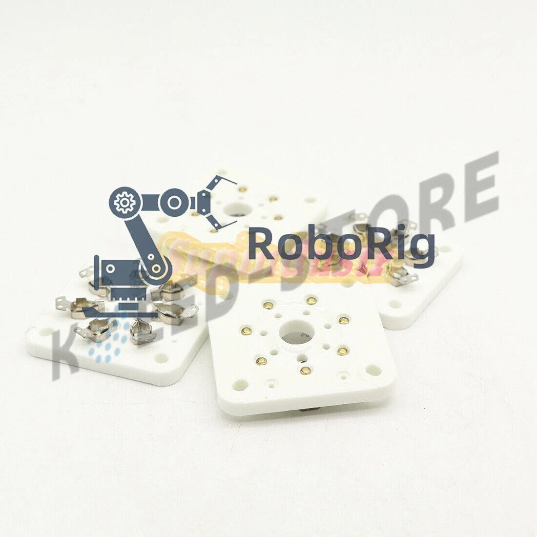 .4Pcs 7pin Ceramic vacuum tube socket Silver plate for 6C33 832 829 FU29 826