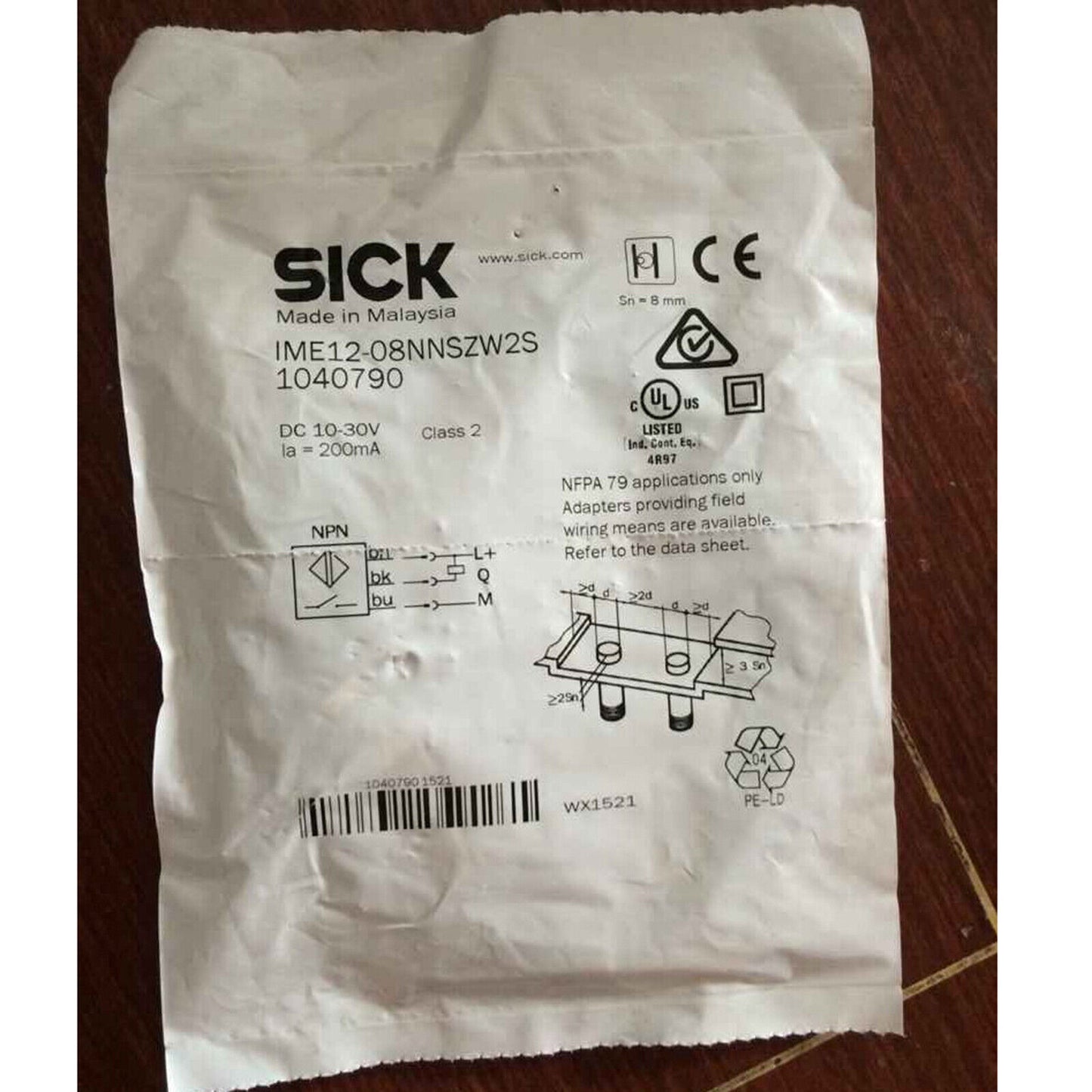 1PC SICK IME12-08NNSZW2S Photoelectric Switch SHIPP - SICK