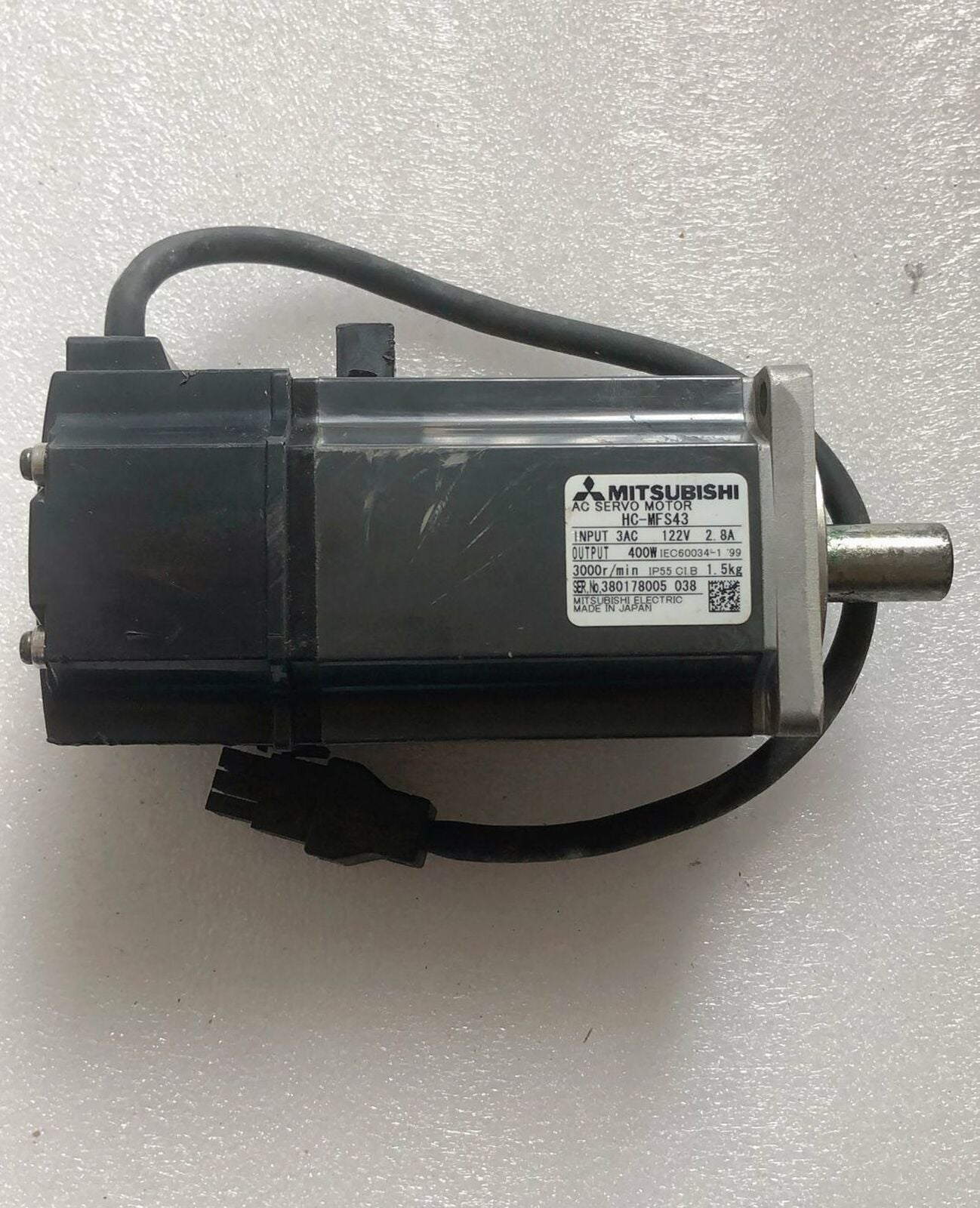 used ONE Mitsubishi Servo Motor HC-MFS43 tested in good condition - MITSUBISHI
