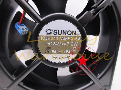 SUNON KDE2412AMBX-6A DC24V 7.2W 12CM 2-Pin Inverter Cooling Fan