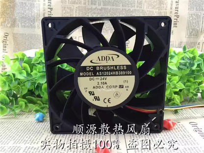 ADDA AS12024HB389100 12038 DC24V 2.10A 12CM 4-Wire Cooling Fan