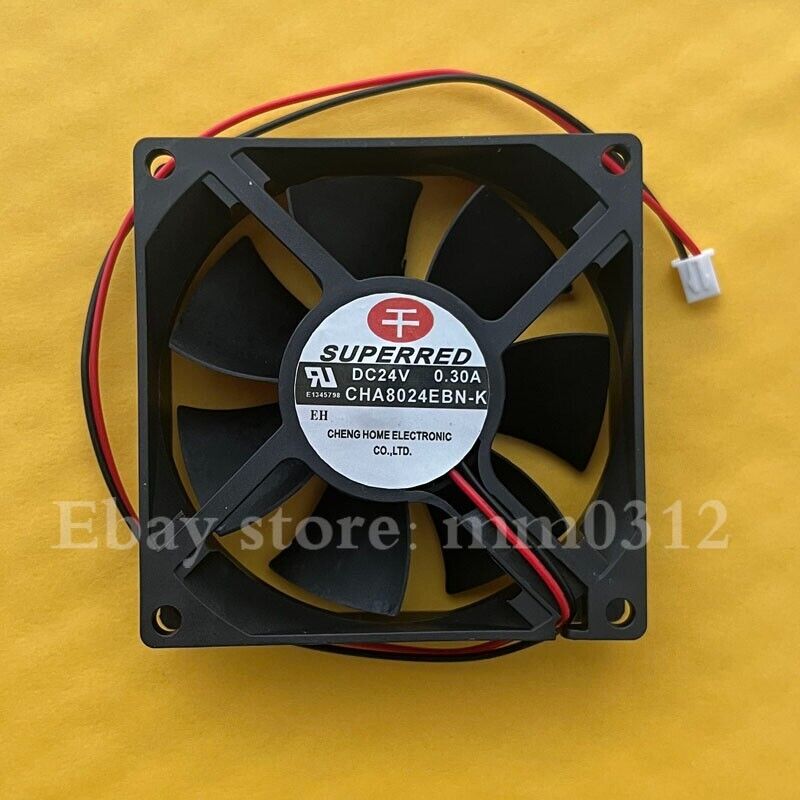 SUPERRED CHA8024EBN-K DC24V 0.30A 8CM 2-Wire Inverter Cooling Fan - SUPERRED