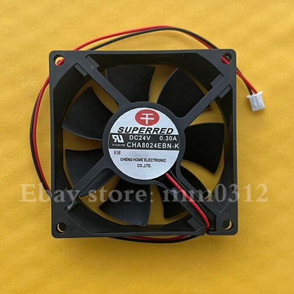 SUPERRED CHA8024EBN-K DC24V 0.30A 8CM 2-Wire Inverter Cooling Fan - SUPERRED