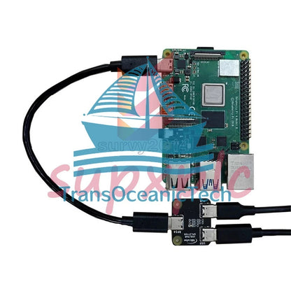 Power Splitter Power Distributor for Raspberry Pi 4 USB One-in-Two Module Type-C