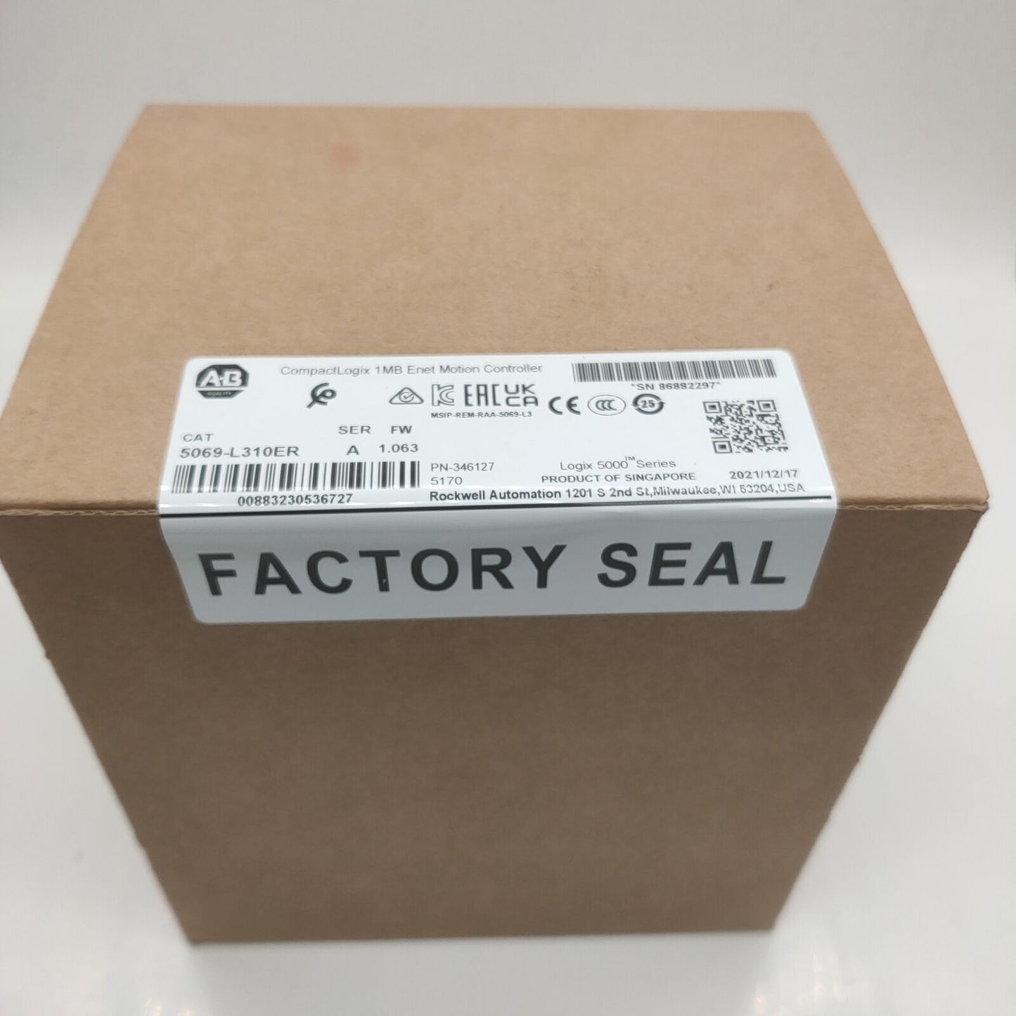 CompactLogix Controller 1MB, 2022 Allen Bradley AB 5069-L310ER - ALLEN BRADLEY