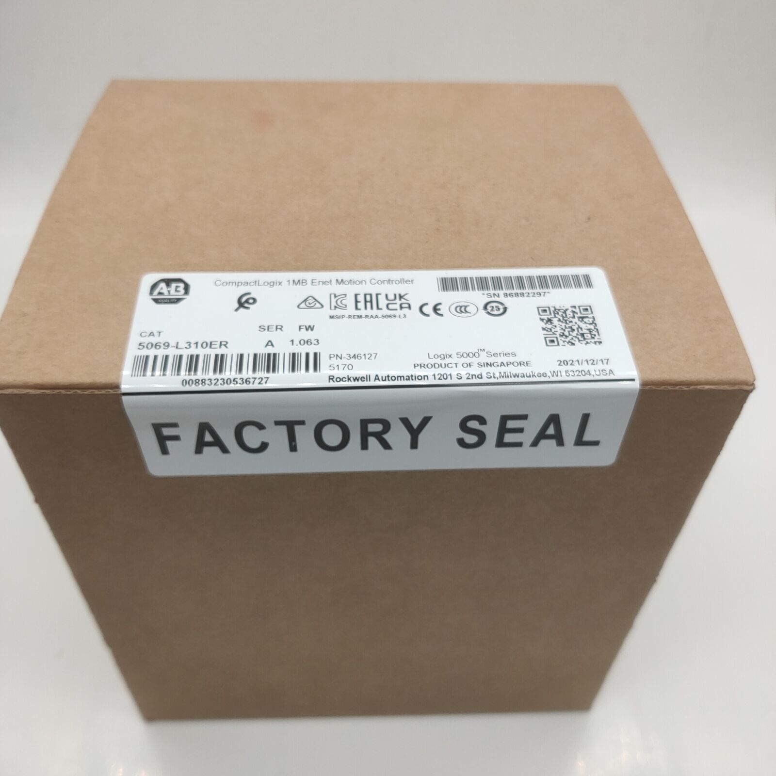 CompactLogix Controller 1MB, 2022 Allen Bradley AB 5069-L310ER - ALLEN BRADLEY