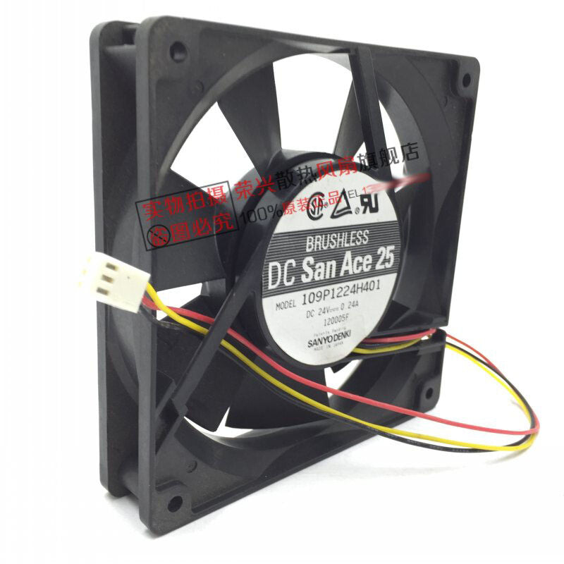 Sanyo 109P1224H401 12025 24V 0.24A 12cm inverter cooling fan
