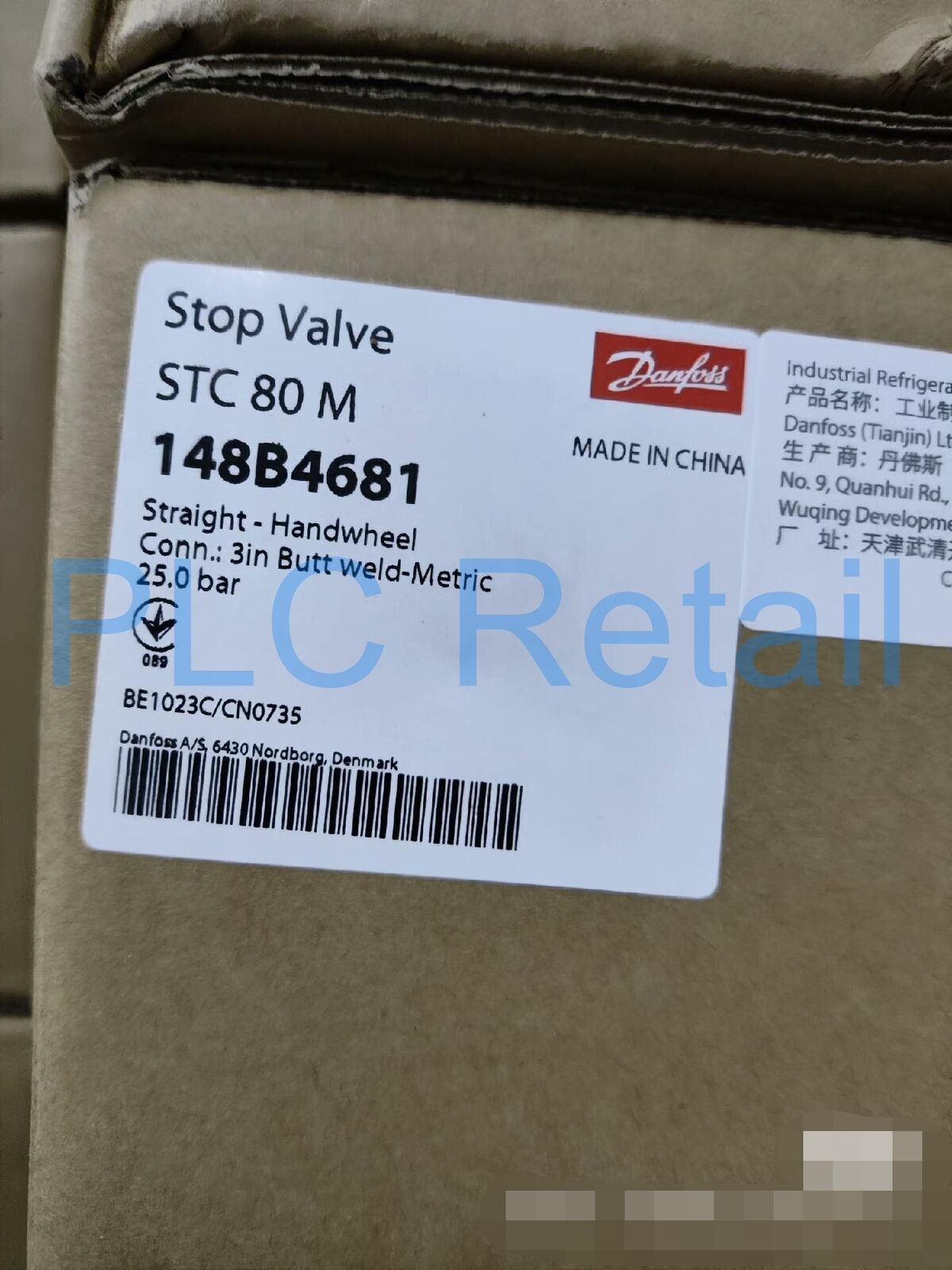 new Danfoss Handwheel direct shut-off valve STC 80 M 148B4681 Fast delivery