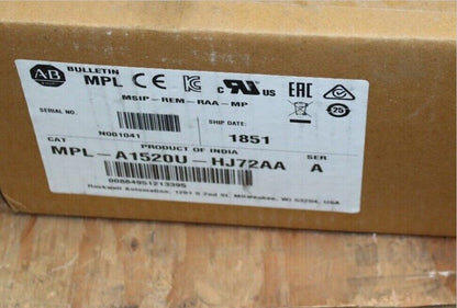 Allen Bradley MPL-A1520U-HJ72AA Servo Motor MPL A1520U HJ72AA SHIP - ALLEN BRADLEY