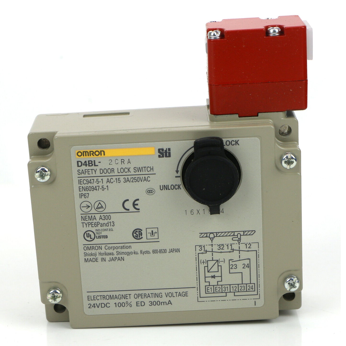 OMRON Guard Lock Safety Door Switch D4BL-2CRA - OMRON