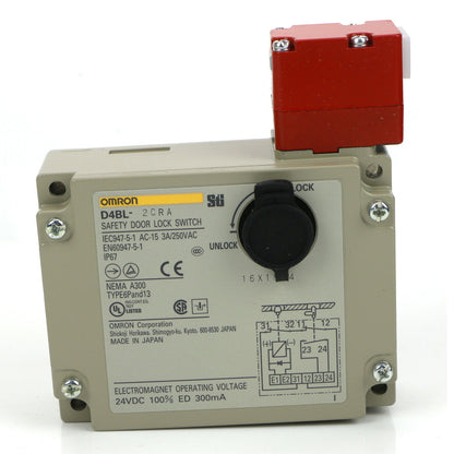 OMRON Guard Lock Safety Door Switch D4BL-2CRA - OMRON