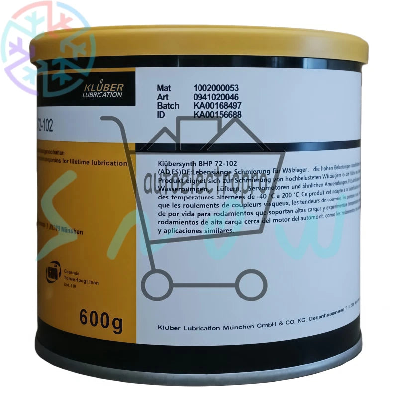 1Pcs KLUBER Lubrication Klubersynth BHP 72-102 600g ( 21.2 OZ) HIGH QUALITY