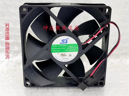 SJ SD240925BU DC24V 0.24A 9CM 2-Wire Inverter Cooling Fan